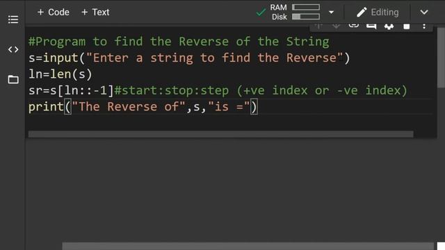 #python string reverse ?? reverse of string in python | program to find the reverse of the string смотреть онлайн