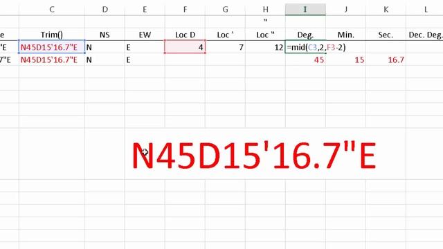 Bearing to Azimuth conversion in Excel смотреть онлайн