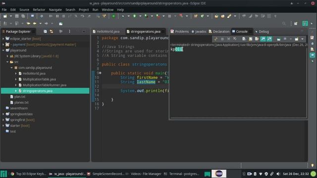 Strings in Java || Java Fundamentals - 11 || KICSE смотреть онлайн