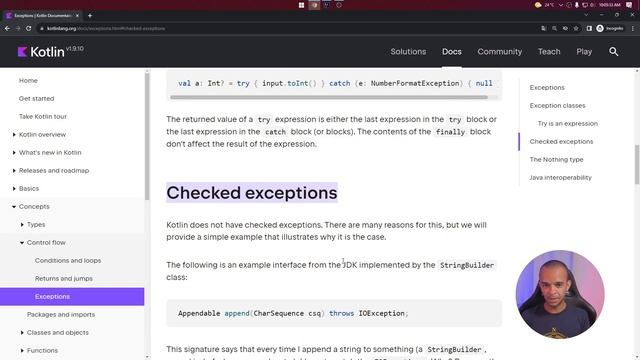 Kotlin para devs Java: Lidando com Exceptions смотреть онлайн