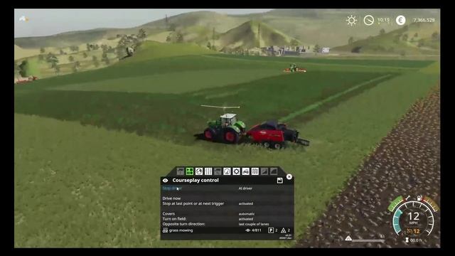 CoursePlay in Farming Simulator 19 | Episode 7: Mowing, Raking and Baling! смотреть онлайн