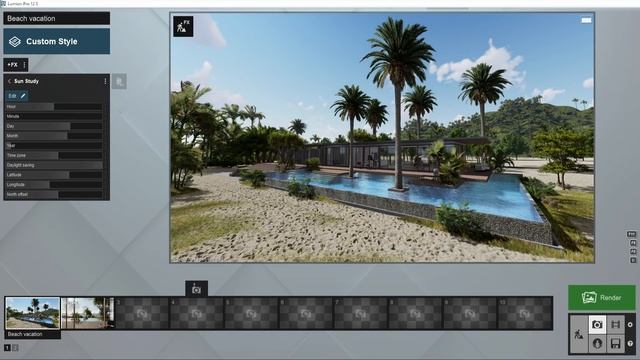Lumion 12 Tutorial: How To View Natural Lighting With A Sun Study