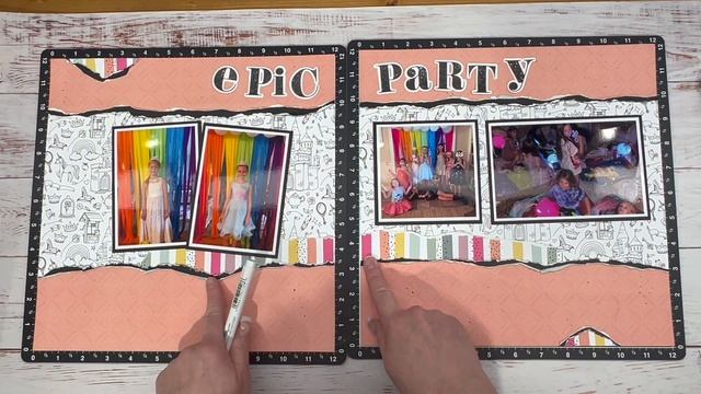 Change the Color of Your Pattern Paper to Match Your Photos | 2 Page Scrapbook Layout Idea Process смотреть онлайн