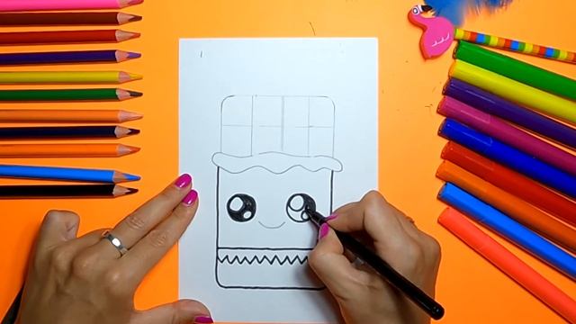 УЧИМСЯ рисовать МИЛУЮ ШОКОЛАДКУ | #DRAWINGS смотреть онлайн