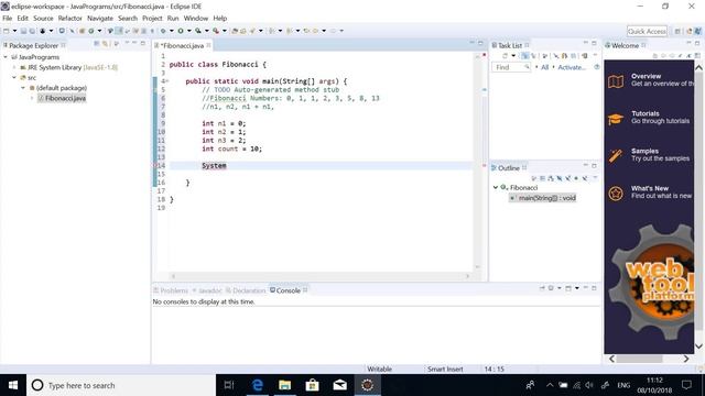 A Program to Display Fibonacci Numbers in Java смотреть онлайн