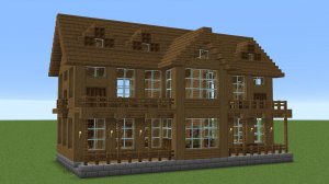 Майнкрафт - Как построить большой еловый особняк. Minecraft