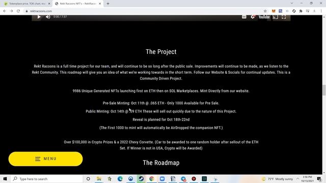 Rekt Racoons - Start Minting on OCT 14th! Awesome NFT Project - Play the Game - Mint Yours! смотреть онлайн