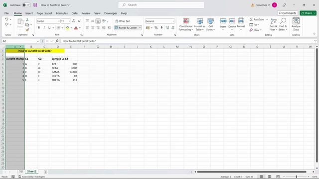 How to Autofit Cells in Microsoft Excel смотреть онлайн