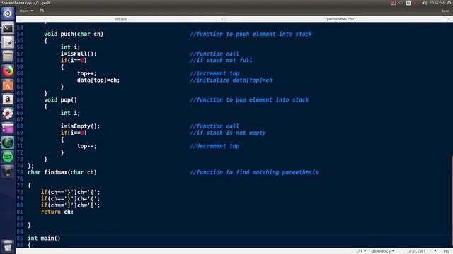 C++ Code To Check orderliness of Parentheses Using Stack смотреть онлайн