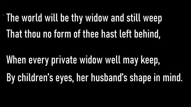 Sonnet 9 - William Shakespeare смотреть онлайн