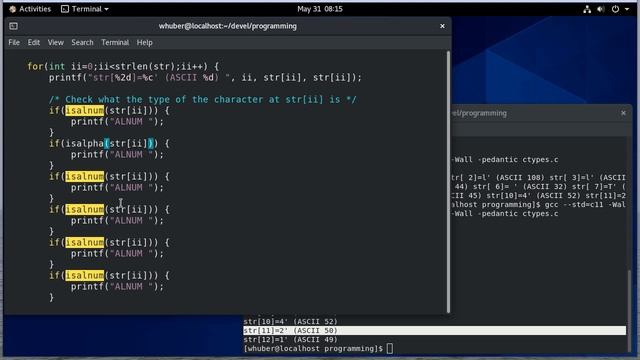 Using ctypes.h in C смотреть онлайн