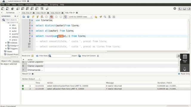 Como fazer seleção utilizando distinct, all, round e as (SQL) смотреть онлайн
