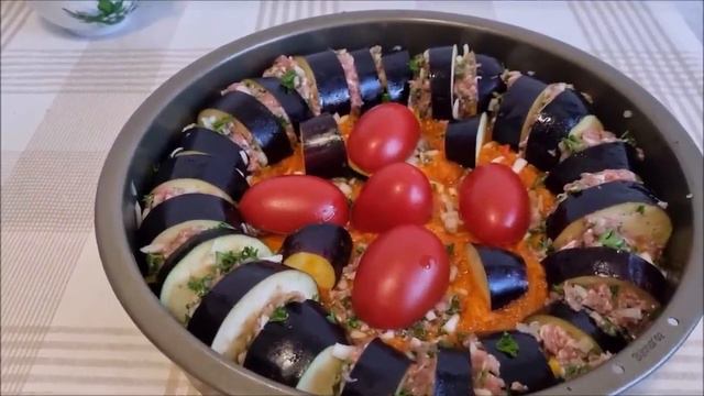 Баклажаны с котлеткой на овощном соусе!Домашняя еда Кухня Рецепты смотреть онлайн