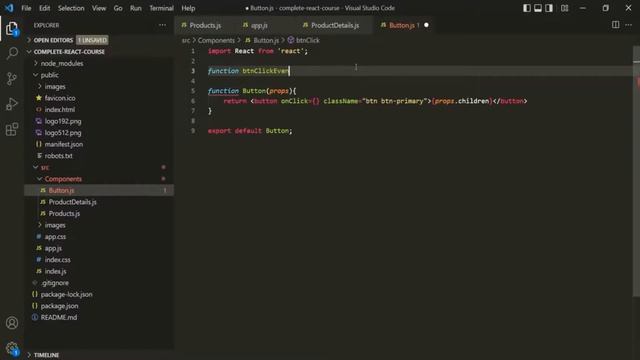 #19 Handling Events in React | React state & working with events | A Complete React Course смотреть онлайн