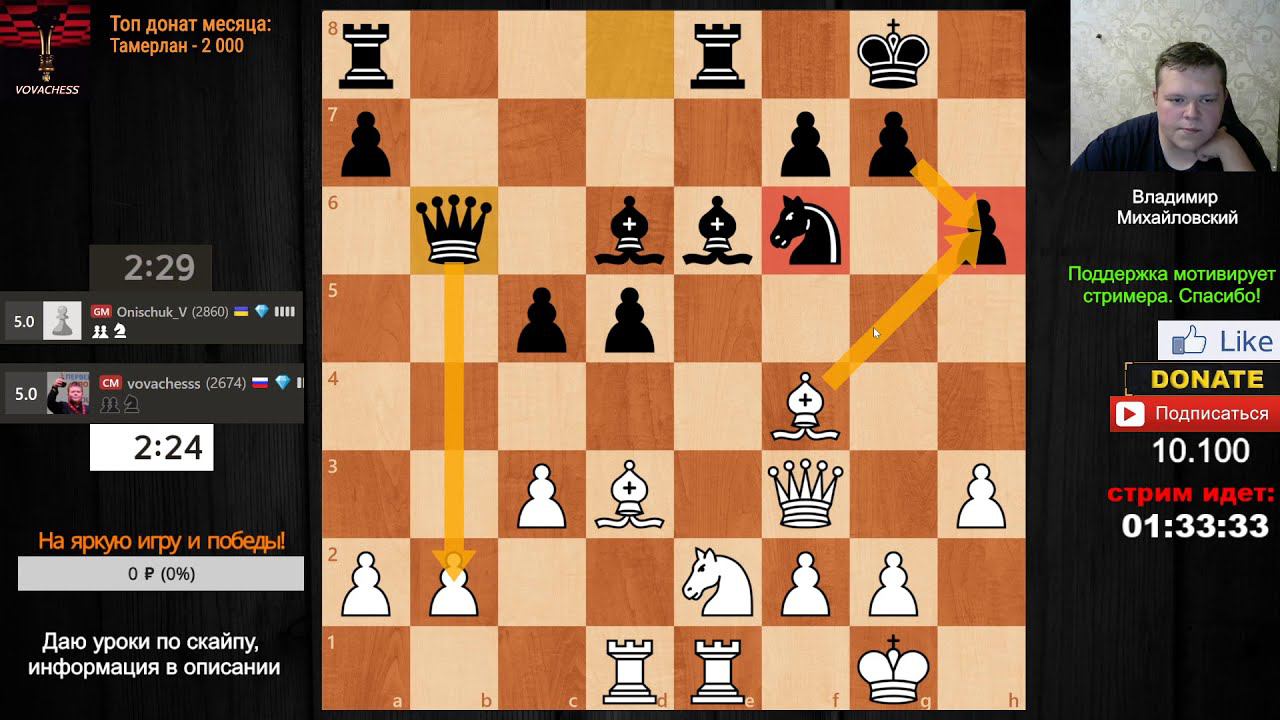 Жаркая партейка против GM 2714 фиде! Шахматы блиц