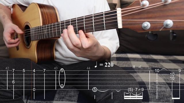 Rush E (Fingerstyle) + guitar tabs смотреть онлайн