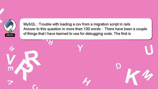 MySQL : Trouble with loading a csv from a migration script in rails смотреть онлайн