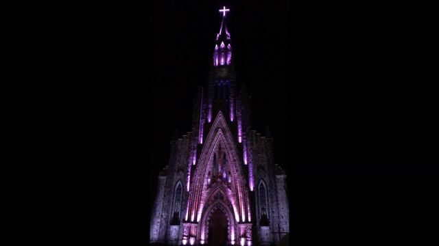 BRAZIL Our Lady of Lourdes Cathedral Full Light Show смотреть онлайн