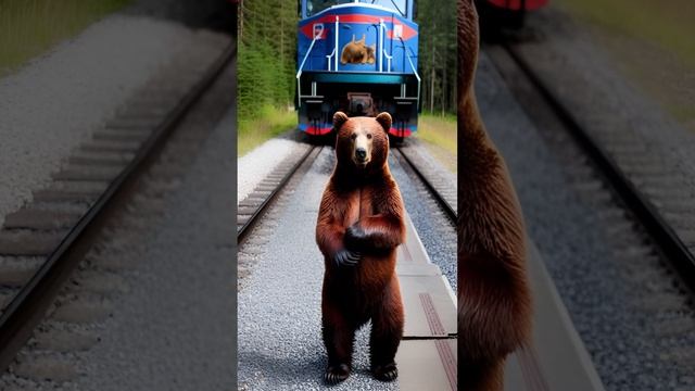 ?УЖАСНАЯ ТАЙНА, МЕДВЕДЬ ОСТАНОВИЛ ПОЕЗД И ВЫ НЕ ПОВЕРИТЕ... #shorts смотреть онлайн