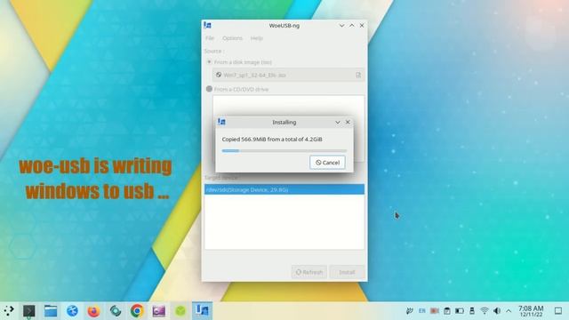 create windows bootable usb via linux with WoeUSB смотреть онлайн