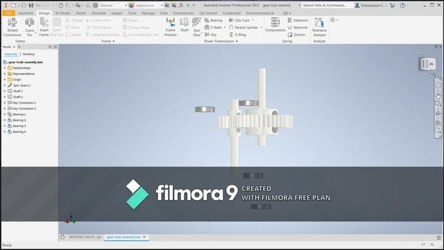 Gear Train Design using Autodesk Inventor - Project assignment for Skyfii Labs online course смотреть онлайн
