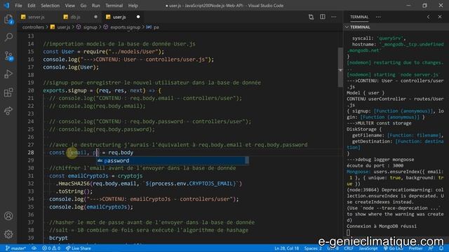 JavaScript202-Node.js-Web API-Je teste le destructuring sur le req body смотреть онлайн