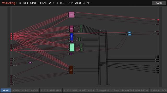 Digital Logic Sim. 4 BIT CPU. 2 Output displays. смотреть онлайн