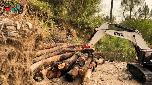 King Hauler & Volvo Excavator Wood Harvesting | RC Adventure Huina 1594 Tamiya | Cars Trucks 4 Fun смотреть онлайн