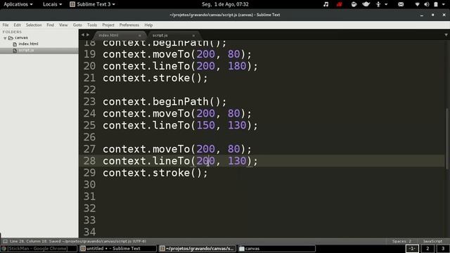 Desenhando formas simples com HTML5 canvas - parte 1 смотреть онлайн