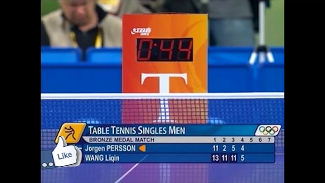 WANG LIQIN vs JORGEN PERSSON. Table tennis Olympic Games 2008, men's 3rd place match. смотреть онлайн