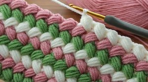 Очень простое вязание крючком 3-цветного двухстороннего узора