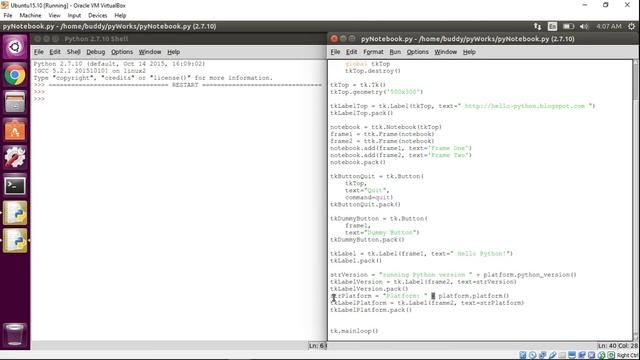 Python example: Implement Tab using ttk.Notebook смотреть онлайн