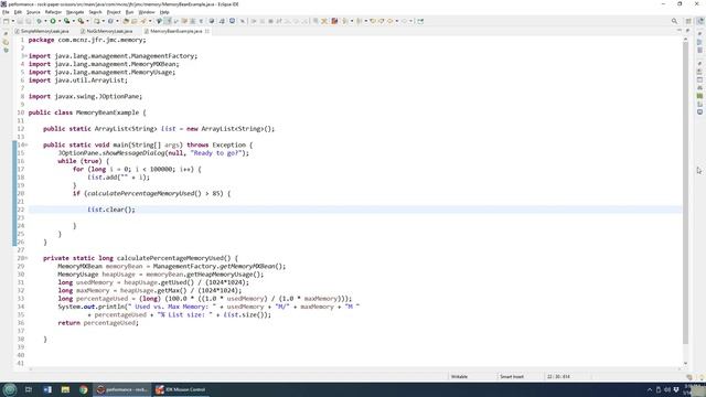 JVM Heap Memory Management MBean Example смотреть онлайн