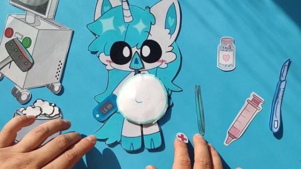 Беременный единорог 🎉🎉Уход за ребенком/ Бумажные истории/ Асмр видео