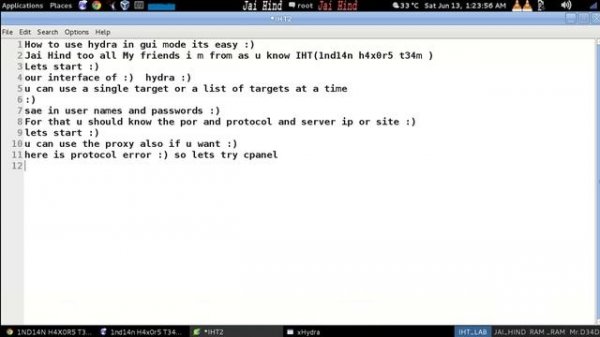 How to use hydra-gui  in kali Linux