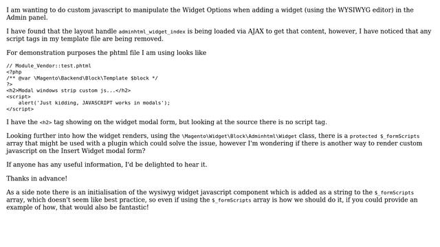Magento: Add Custom JS to Modal Insert Widget Admin Form смотреть онлайн