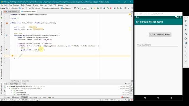 How to convert Text to Speech in your Android App? - Complete source code смотреть онлайн