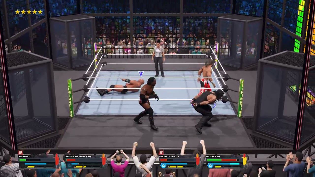 WWE2K23 Undertaker vs Batista vs Booker T vs Brock Lesnar vs Stone Cold vs Shawn Michaels смотреть онлайн