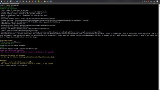 Установка Packer в Windows 10 смотреть онлайн
