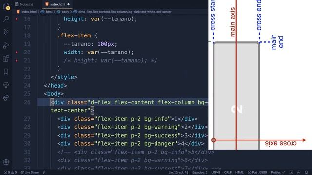 Curso Bootstrap - Flex box, alineación en el cross axis (align-items) смотреть онлайн