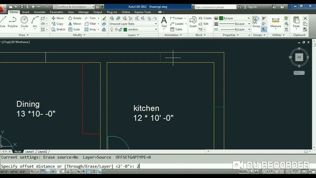 How to draw a window in AutoCAD Lec-7 смотреть онлайн
