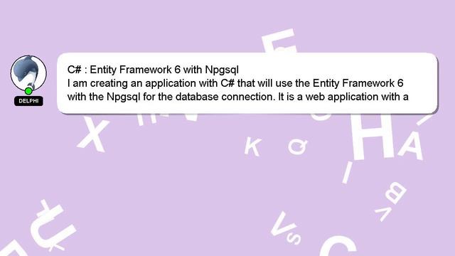 C# : Entity Framework 6 with Npgsql смотреть онлайн