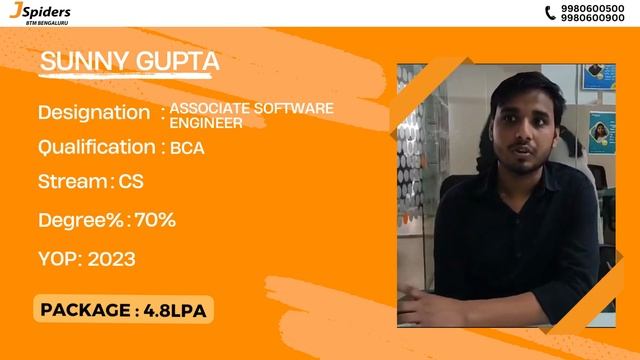 "Sunny Gupta's Road to Becoming an Associate Software Engineer with JSpiders BTM" смотреть онлайн