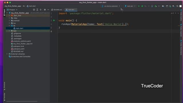 Create First Flutter App In Android Studio | Hello World App | Flutter Tutorial смотреть онлайн