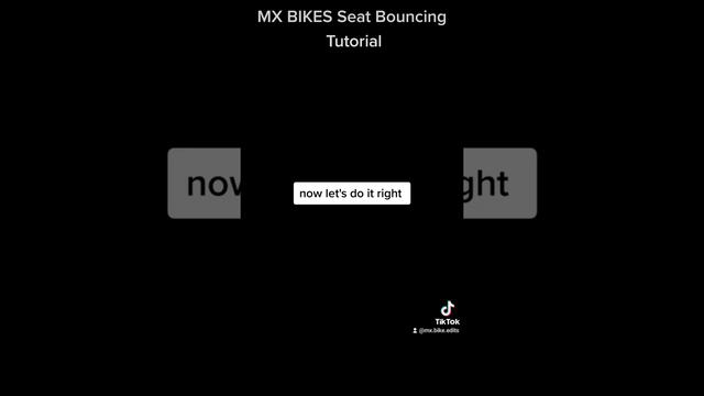SEAT BOUNCING TUTORIAL MX BIKES смотреть онлайн