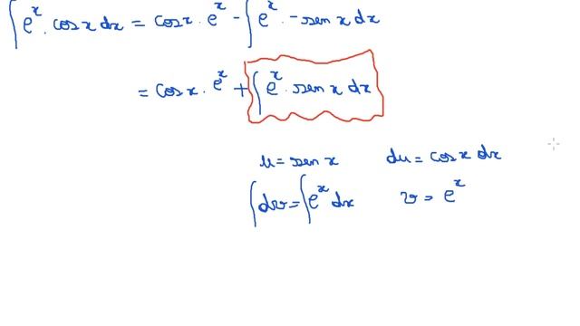 INTEGRAL E^x Cosx