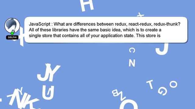 JavaScript : What are differences between redux, react-redux, redux-thunk? смотреть онлайн