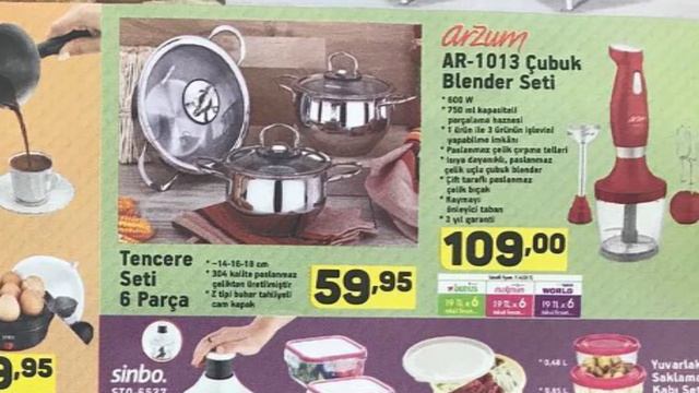 A101 MUTFAK ARAÇ GEREÇLERİ A101 15 MART 2018 PERŞEMBE | 15 MART A101 KATALOĞU | ARZUM ÇUBUK BLENDE смотреть онлайн