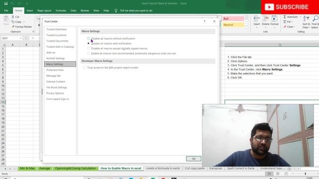 How to Enable Macros in Excel final || Start Macro In Excel смотреть онлайн