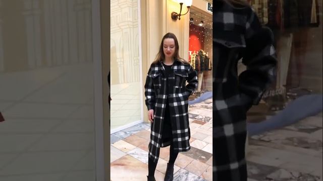Пальто-рубашка чёрная клетка (Смотрите и другие видео на канале) смотреть онлайн